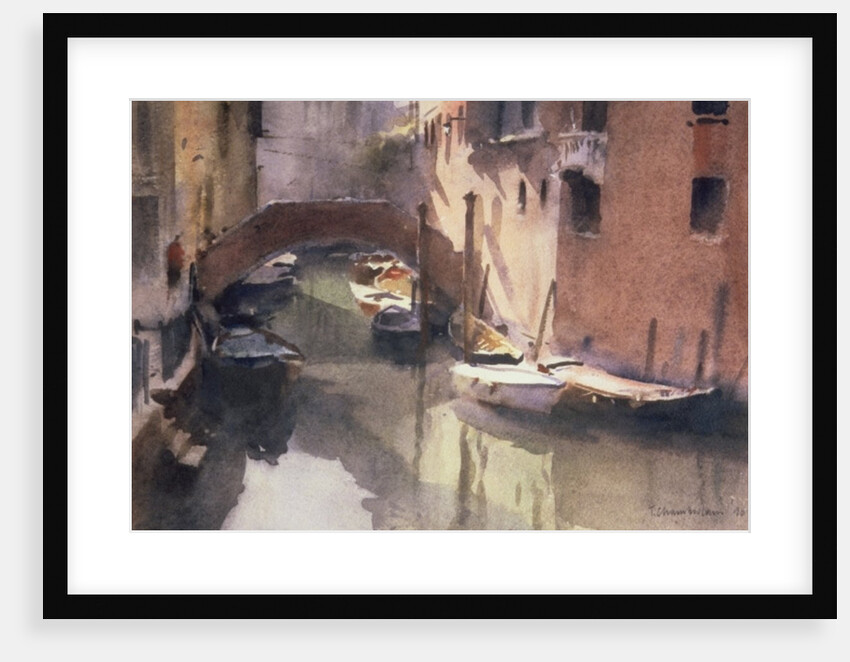 A Quiet Canal in Venice, 1990 by Trevor Chamberlain