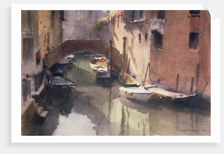 A Quiet Canal in Venice, 1990 by Trevor Chamberlain