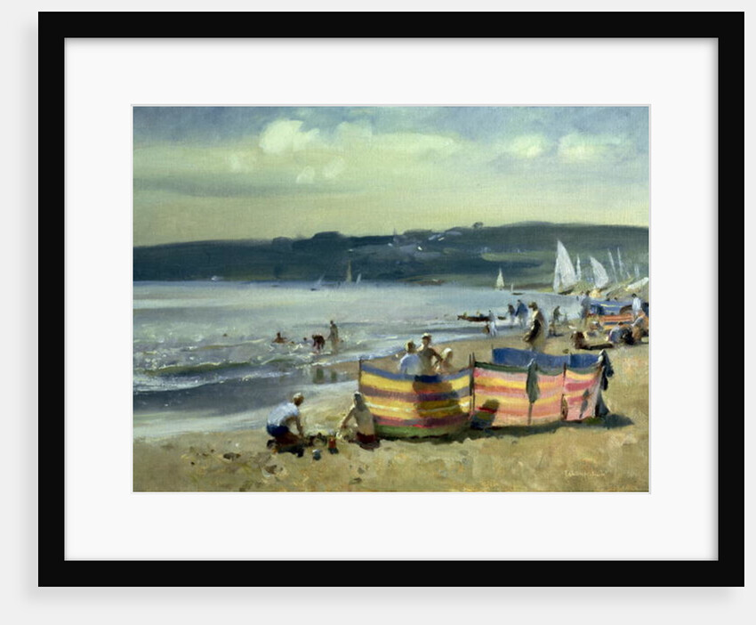 Children on the Beach at Abersoch by Trevor Chamberlain