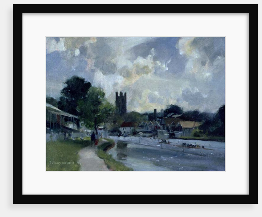 Preparing for the Henley Regatta, 1994 by Trevor Chamberlain