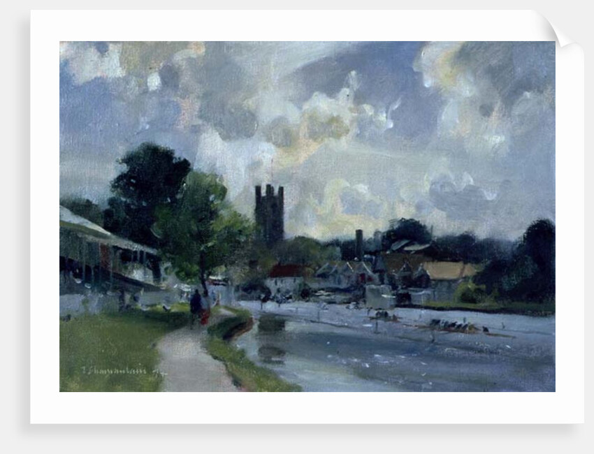 Preparing for the Henley Regatta, 1994 by Trevor Chamberlain