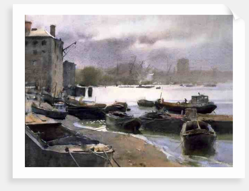 A Cluster of Lighters, River Thames, 1993 by Trevor Chamberlain