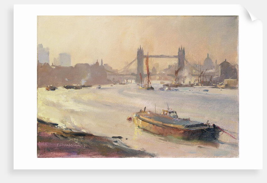 Autumn afternoon, Pool of London, 1991 by Trevor Chamberlain