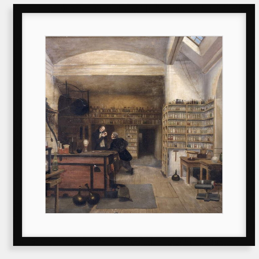 Michael Faraday in his Basement Laboratory, 1852 by Harriet Jane Moore
