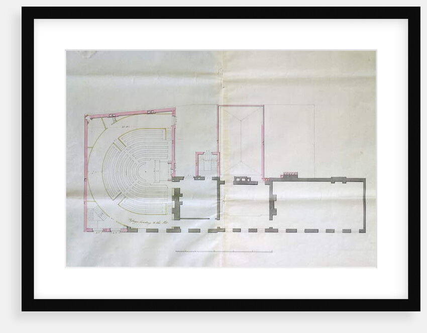 Contract drawing for the first floor of the Royal Institution, 1800 by English School