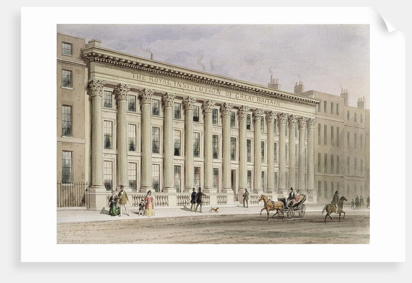 The Royal Institution of Great Britain, Albemarle Street, c.1838 by Thomas Hosmer Shepherd