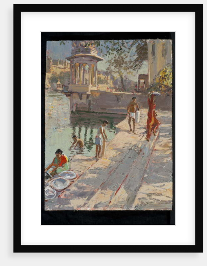 Udaipur Temple Bathing by Tim Scott Bolton