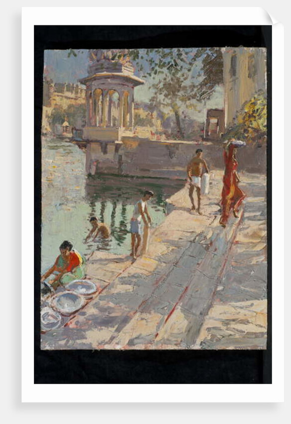 Udaipur Temple Bathing by Tim Scott Bolton