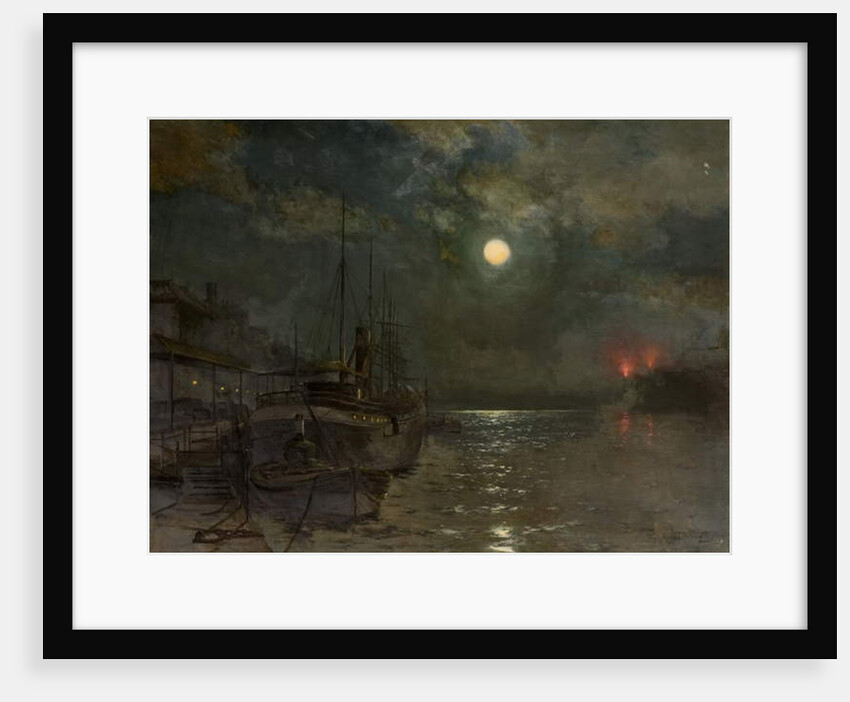 Moonlight on the Tyne by George Anthony Waterston