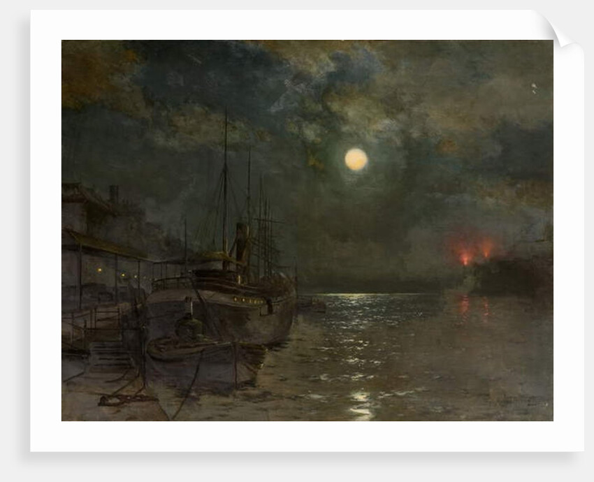 Moonlight on the Tyne by George Anthony Waterston
