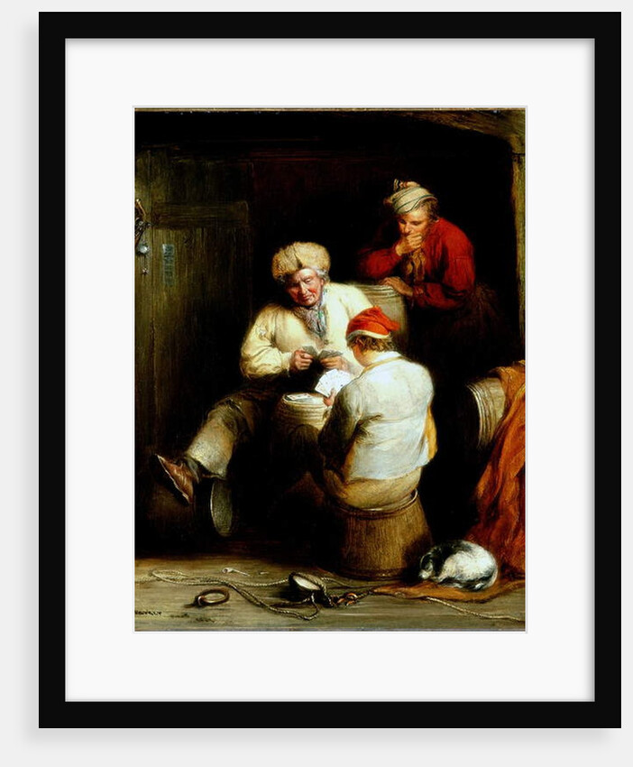 Smugglers Playing Cards by Henry Perlee Parker