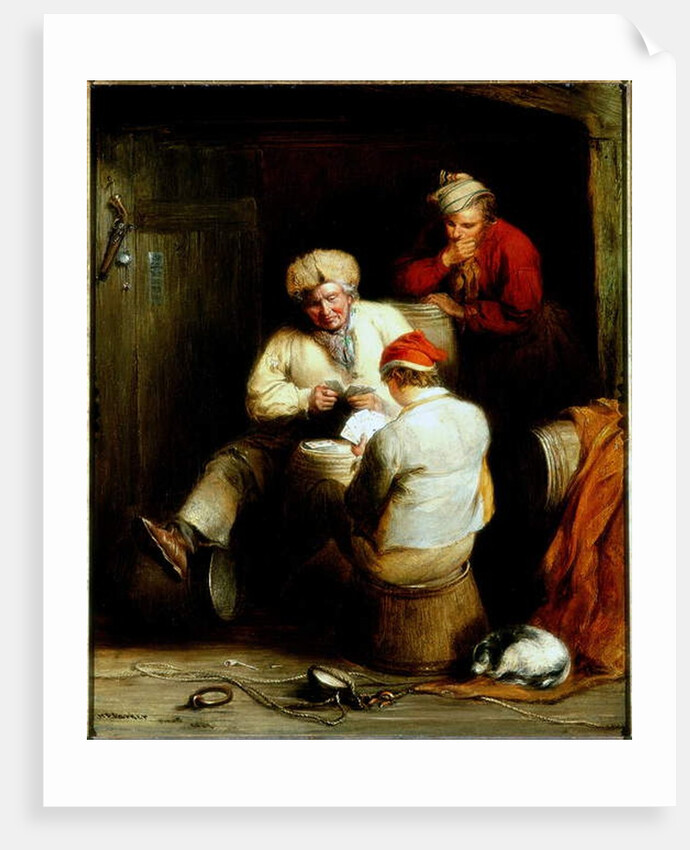 Smugglers Playing Cards by Henry Perlee Parker