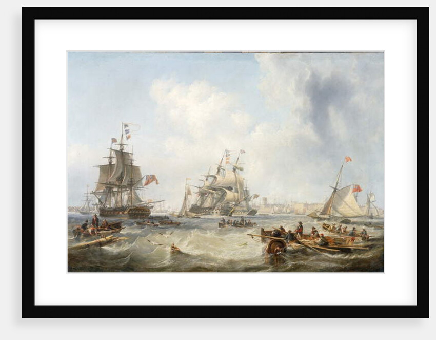 Men-of-War off Portsmouth Harbour by John Wilson Carmichael
