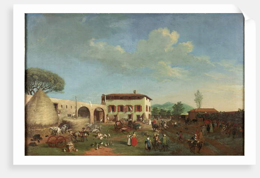 A Farmyard by Italian School