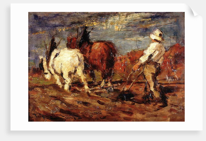 Ploughing by Thomas Austen Brown