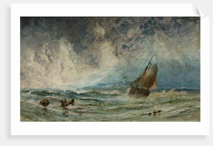 Seascape with Ship by Charles George