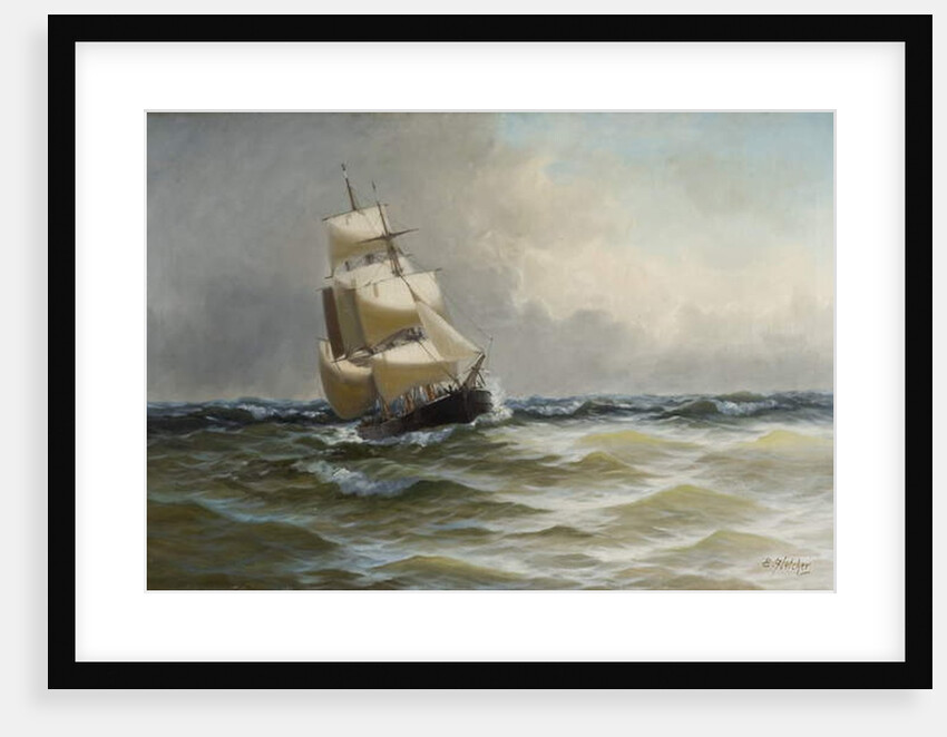 Seascape by Edwin Henry Eugene Fletcher