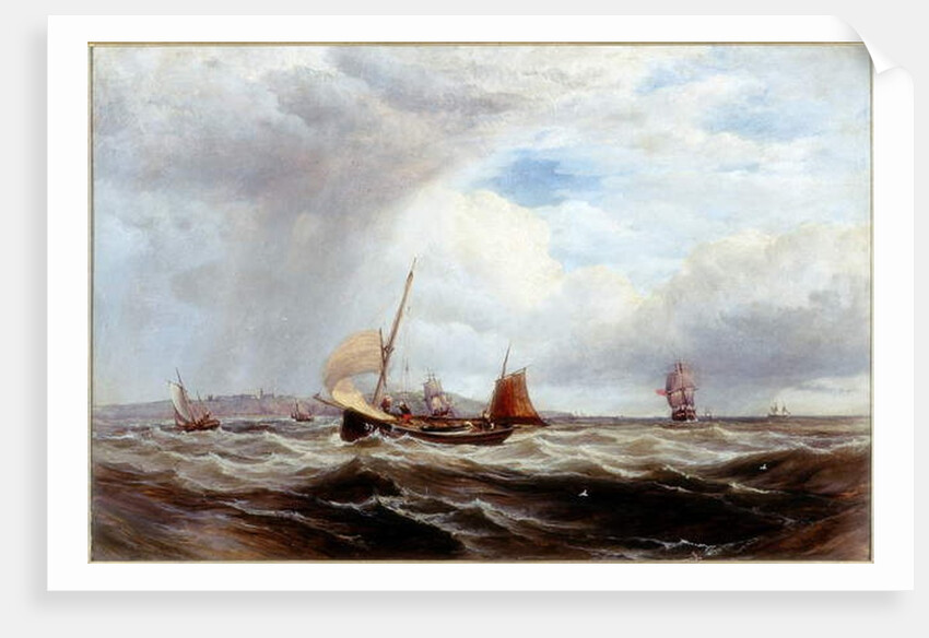 Ships and Fishing Boats in Rough Seas by Robert F. Watson