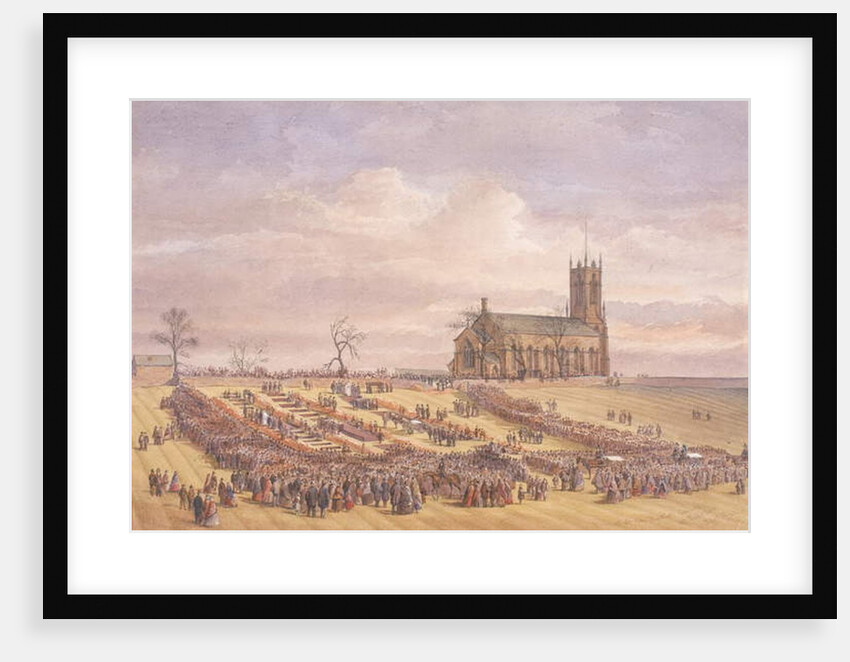 Burial of the Victims of the Hartley Colliery Disaster in Earsdon Churchyard, January 26th 1862 by John Henry Leonard