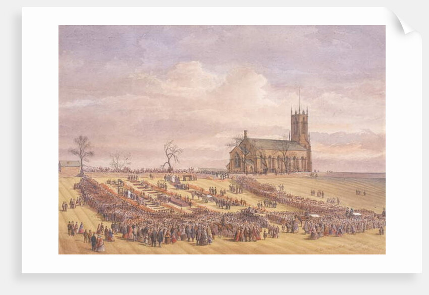 Burial of the Victims of the Hartley Colliery Disaster in Earsdon Churchyard, January 26th 1862 by John Henry Leonard