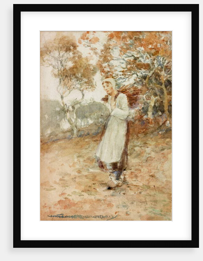 Girl Carrying a Bundle of Sticks by Victor Noble Rainbird