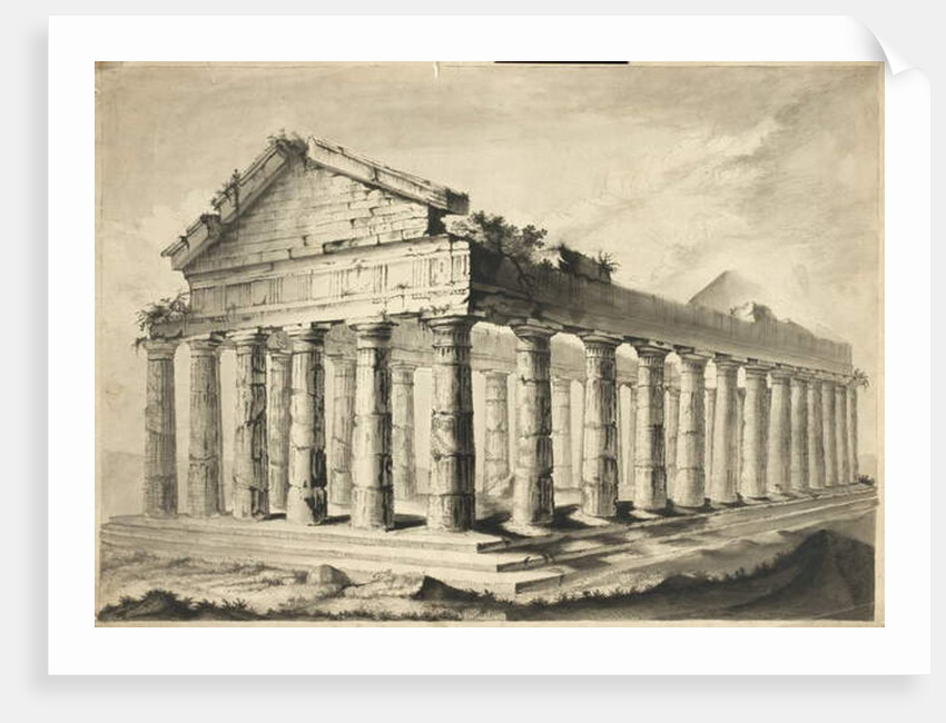 Ruined Greek Temple by English School