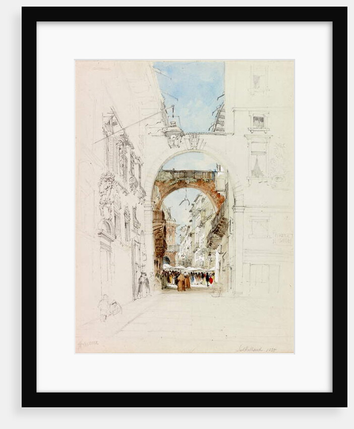 La Piazza dei Signori, Verona, 1835 by James Holland