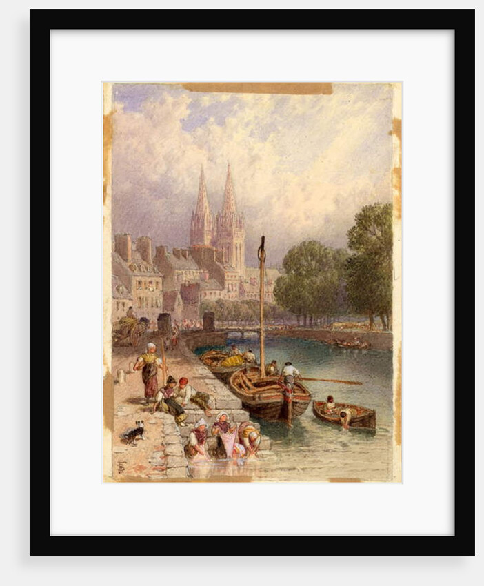 Quimper, Brittany by Myles Birket Foster