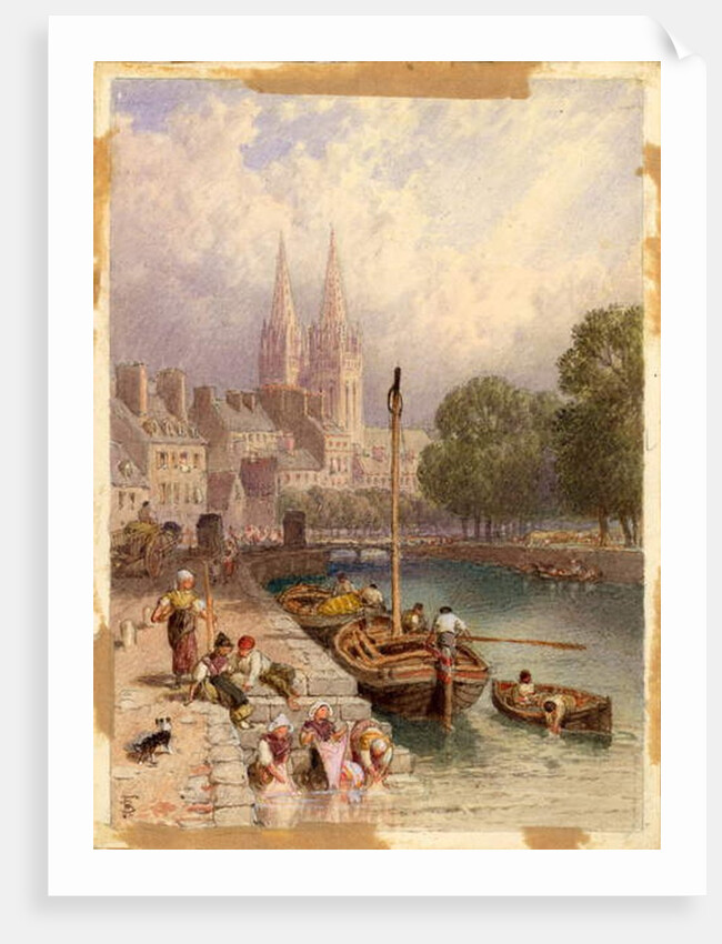 Quimper, Brittany by Myles Birket Foster