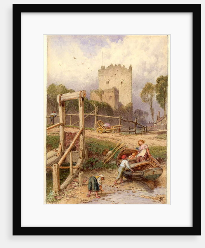 Landscape with Boat and Figures by Myles Birket Foster