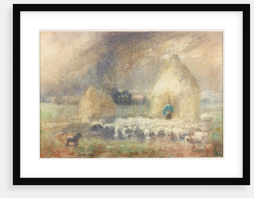 The Storm, Shepherd Sheltering by a Haystack by Captain William Brock