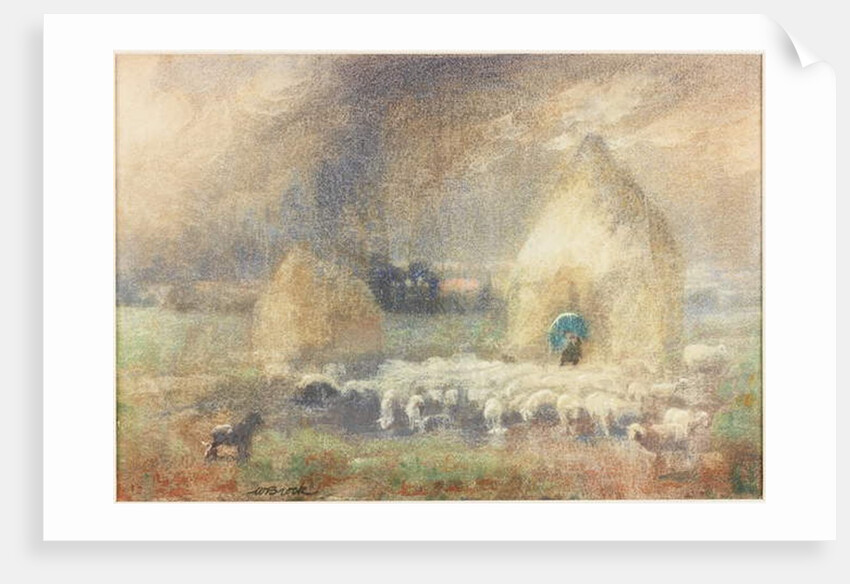 The Storm, Shepherd Sheltering by a Haystack by Captain William Brock