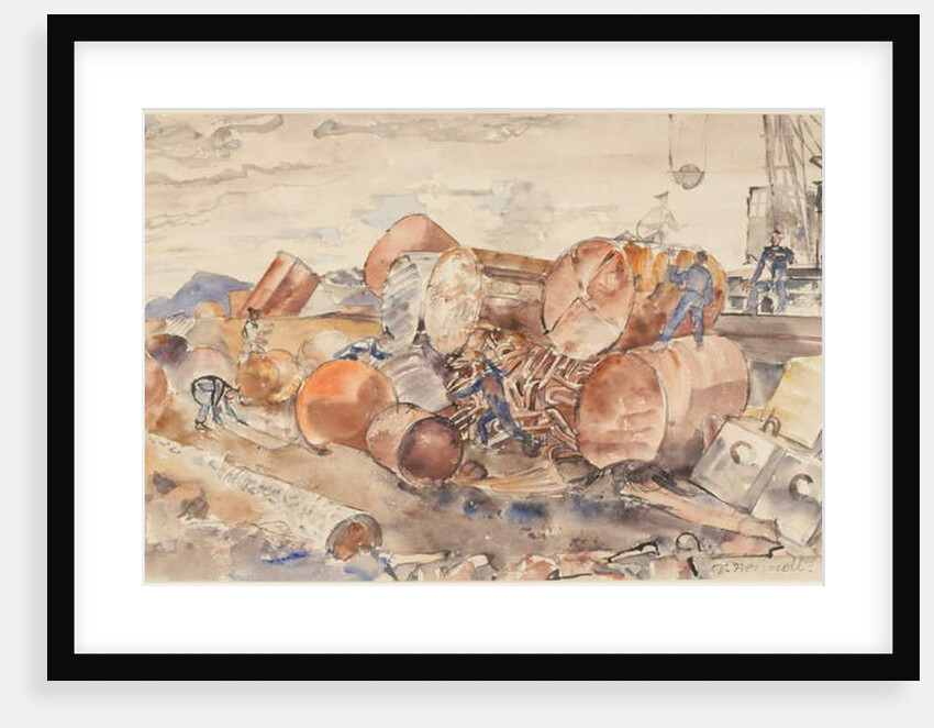 Removing Worn and Rusted Buoys, Floats and Sinkers for Repair in Britain by Thomas Barclay Hennell