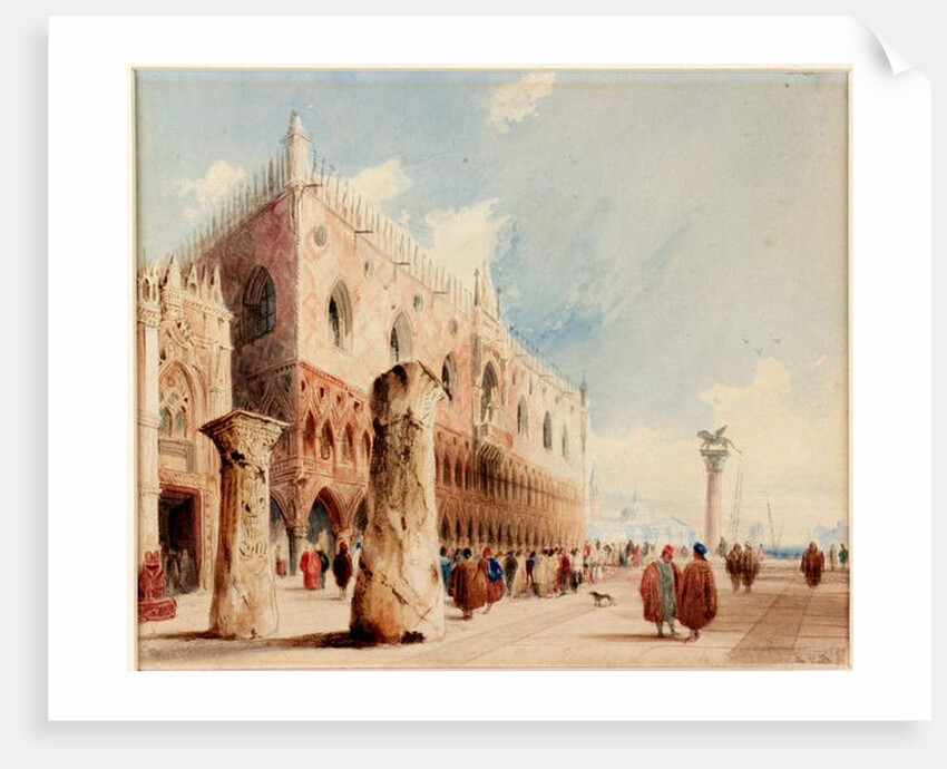 Scene in Venice, Ducal Palace by Richard Parkes (after) Bonington