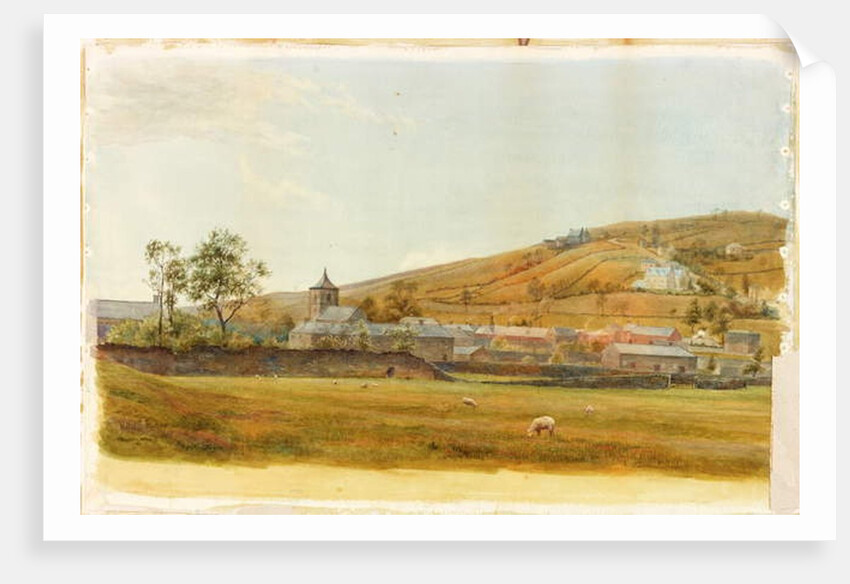 Landscape with Church and Sheep by Walter Follen Bishop