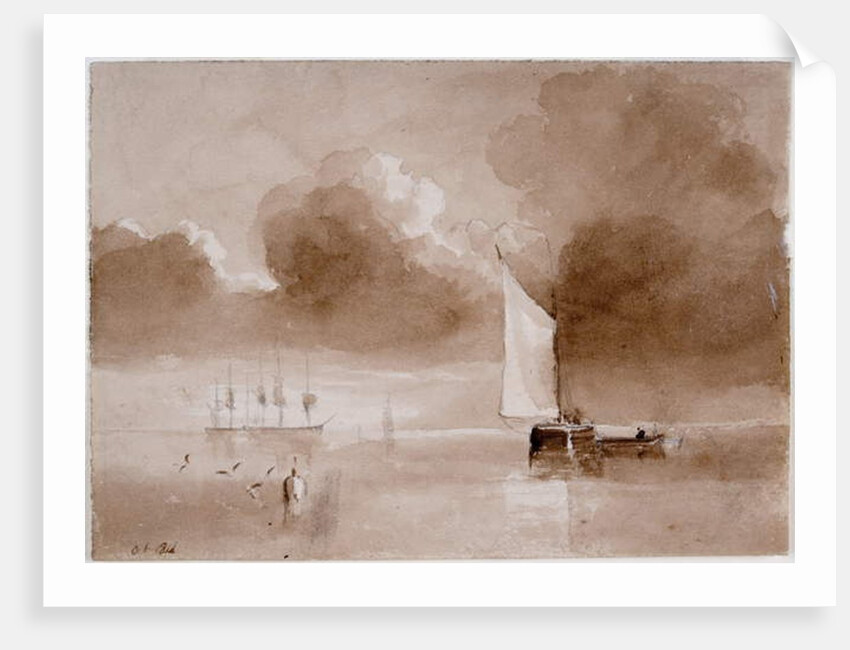 Compositional Study for a Seascape by John Wilson Carmichael