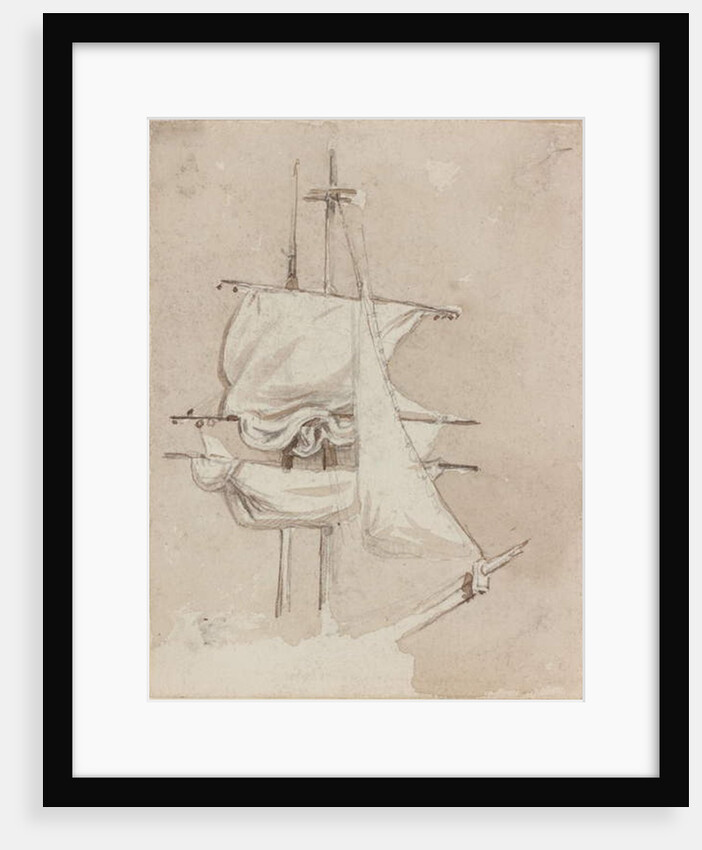 Sails on a Square-Rigged Mast by John Wilson Carmichael