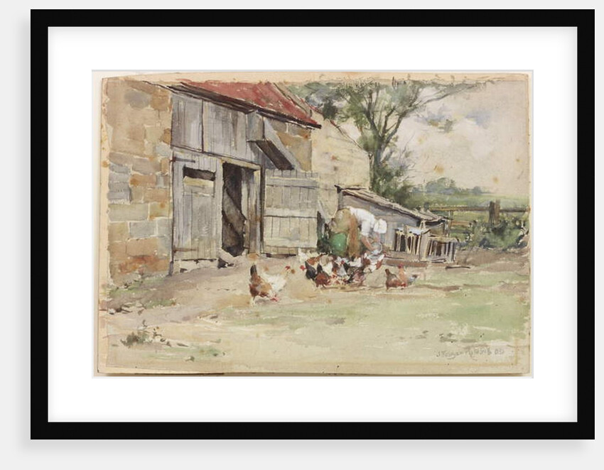 Feeding the Hens, 1909 by John Edgar Mitchell