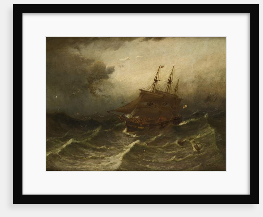 Sailing Vessel in a storm 1882 by Duncan F. McLea