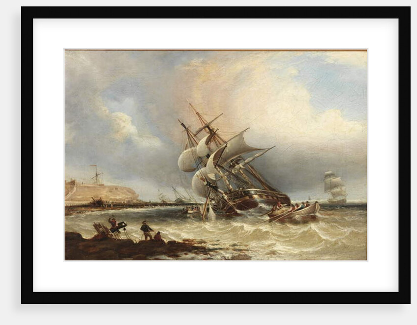 Shipwrecks off the Tyne, before construction of the Piers by John Wilson Carmichael