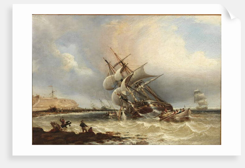 Shipwrecks off the Tyne, before construction of the Piers by John Wilson Carmichael