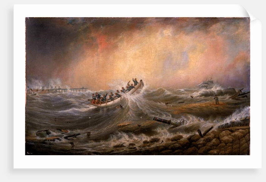 Wreck off the South Pier 1861 by John Scott