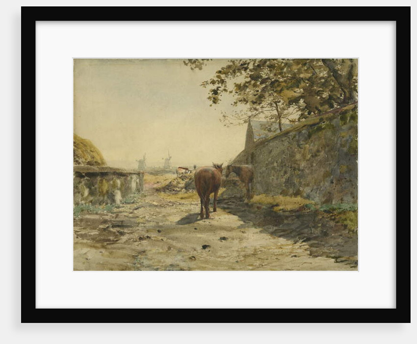 View of the Barrack Walls on the Leazes, Newcastle upon Tyne by Henry Burdon Richardson