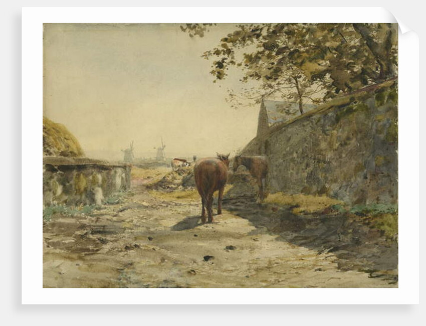 View of the Barrack Walls on the Leazes, Newcastle upon Tyne by Henry Burdon Richardson