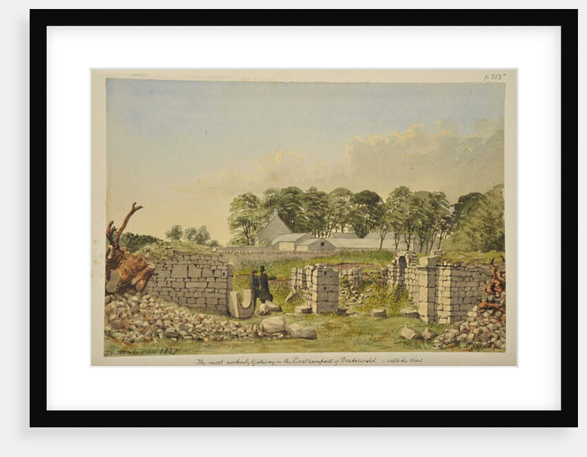 The east gate at Birdoswald Roman Fort, 1857 by David Mossman