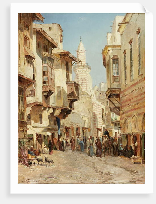 The Mosque of Emir Mindar, Cairo, 1880 by John Jnr. Varley