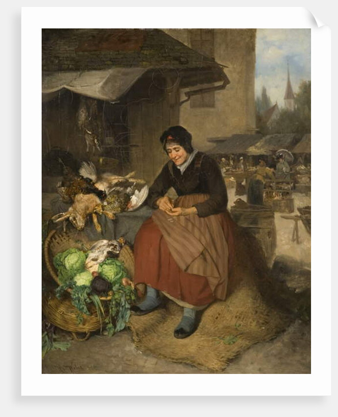 Counting Her Gains, 1894 by J.W. Weben