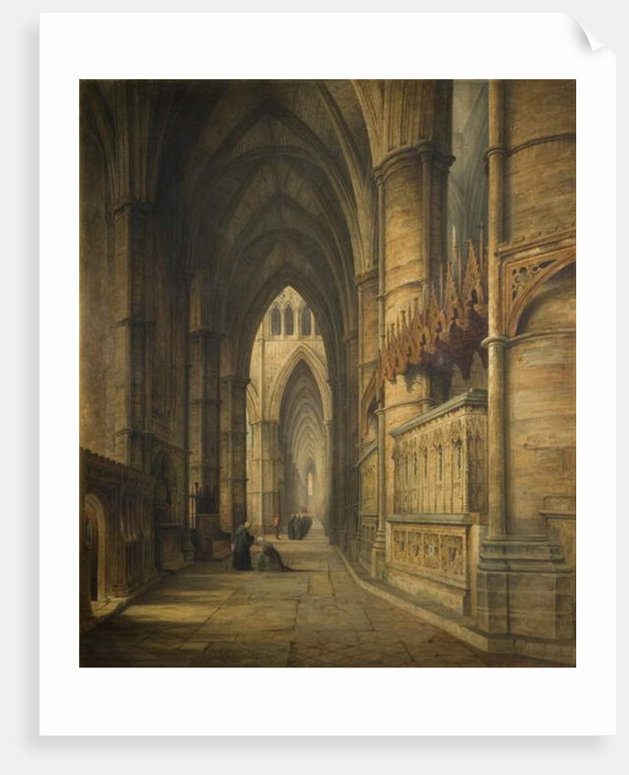 The Tomb of Edward III, Westminster Abbey by David (attr.to) Roberts