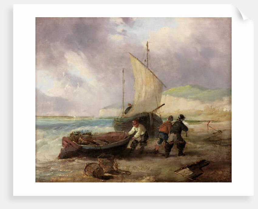 Coast Scene with Fishing Boats by George Balmer