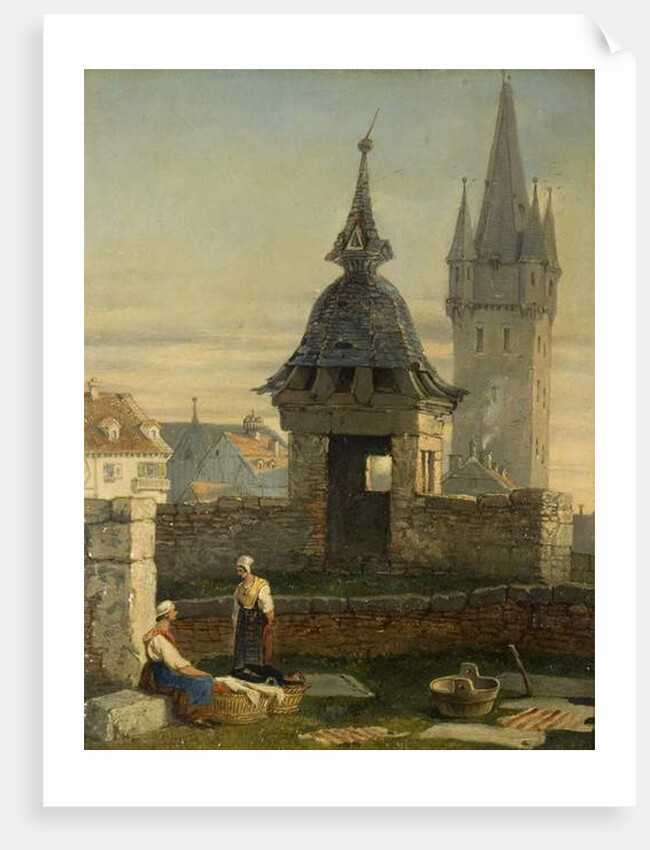 Washerwomen in a Garden by J. Mayer